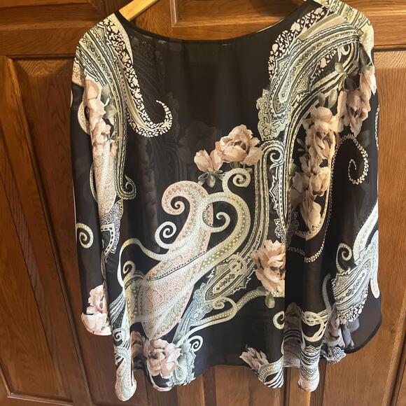 Bob Mackie Wearable Art Size 2X Shear Kaftan Tunic Style Beautiful - Picture 6 of 6